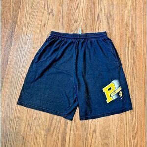 VTG Purdue Santee Shorts XL Black Boilermakers Cotton Baseball Gym Hanes 90s